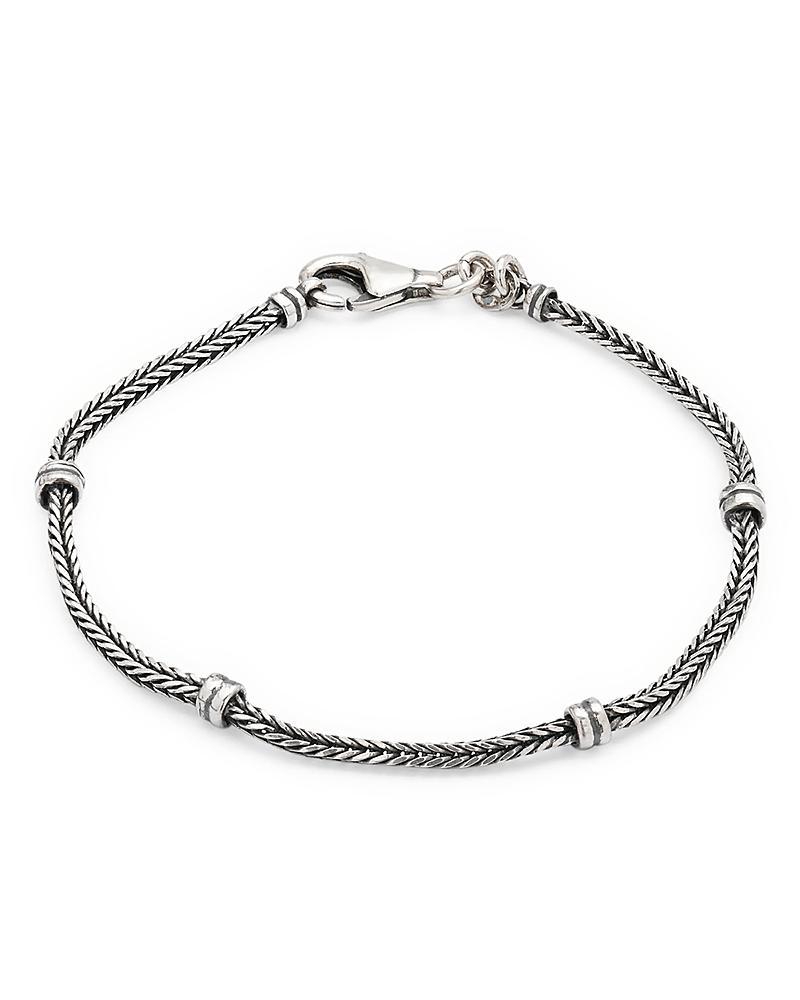 Mens Sterling Silver Herringbone Bracelet Product Image