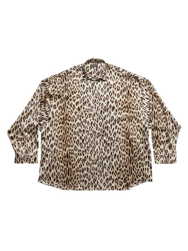 Womens Leopard Shirt Oversized Product Image