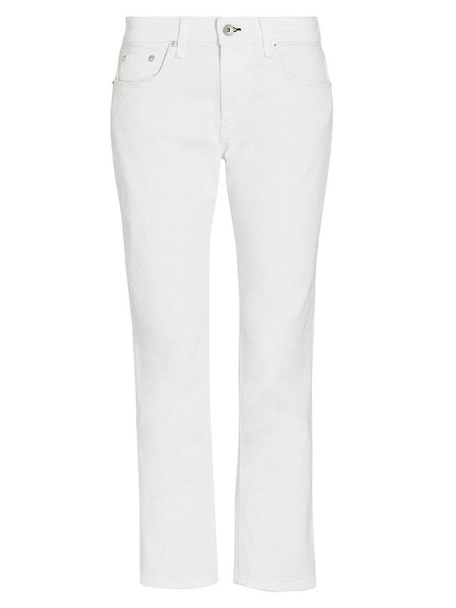 Womens Dre Low-rise Slim Boyfriend Jeans - White - Size 24 Product Image