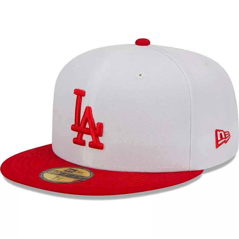 Mens New Era Los Angeles Dodgers Optic 59FIFTY Fitted Hat Product Image