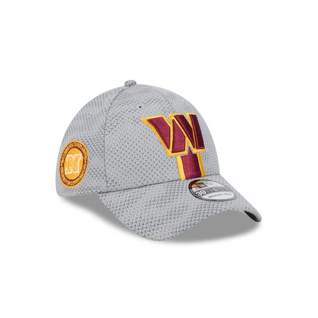 Washington Commanders 2024 Sideline Gray 39THIRTY Stretch Fit Hat Male Product Image