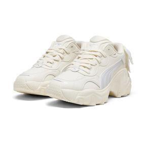 PUMA Pulsar Wedge Bowknot Women's Sneakers in Frosted Ivory/Silver Product Image