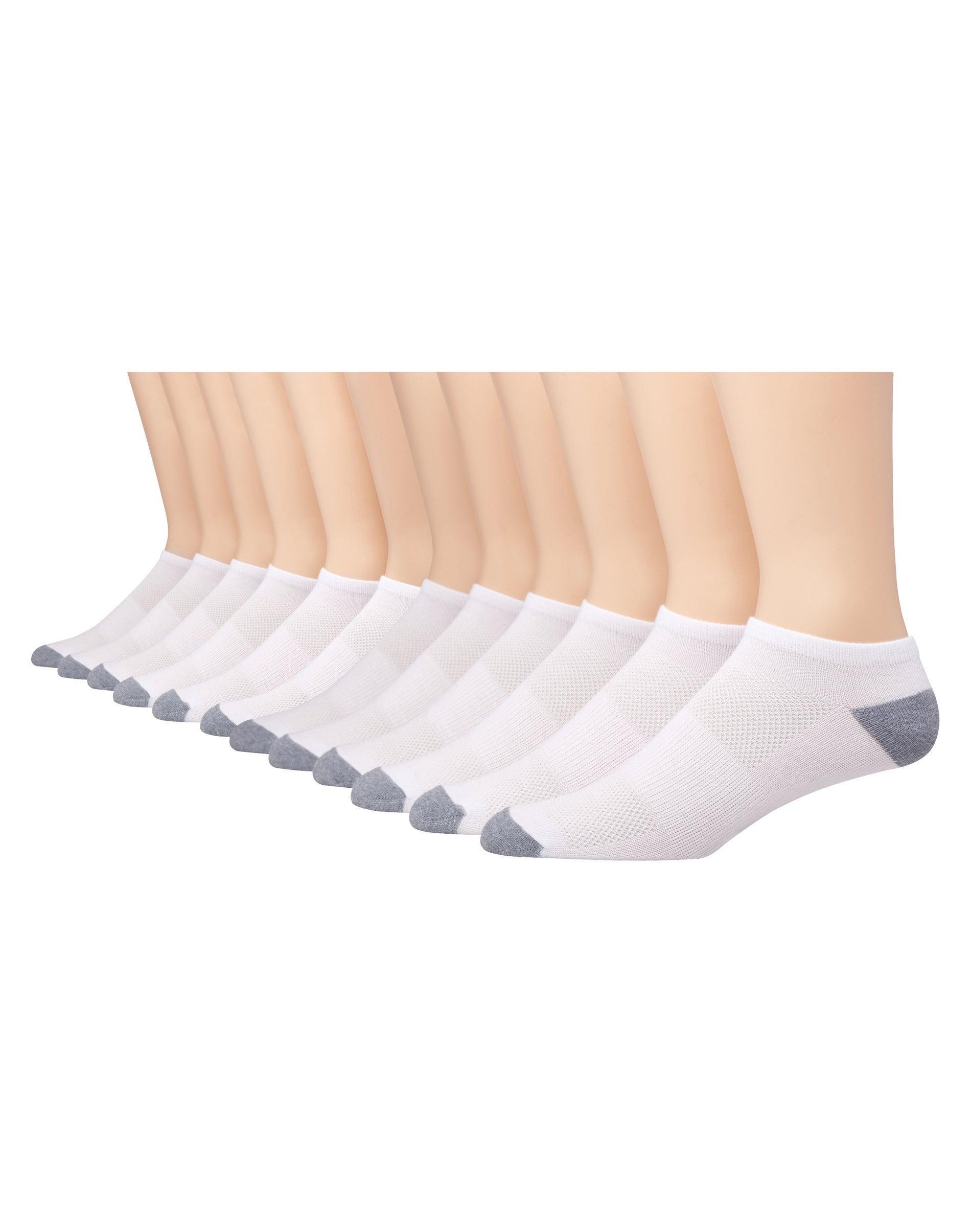 Hanes Mens FreshIQ X-Temp Low Cut Socks 12-Pack Black 6-12 Product Image