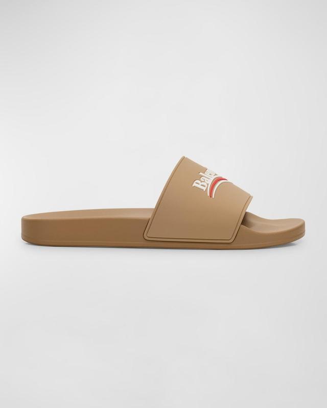 Men's Rubber Logo Pool Slides Product Image