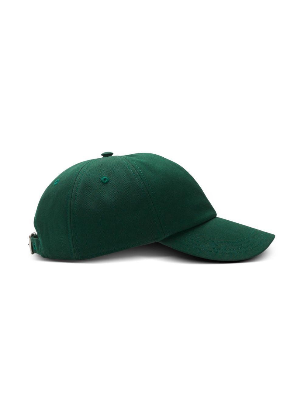 BURBERRY Equestrian Knight Cotton Cap In Green Product Image