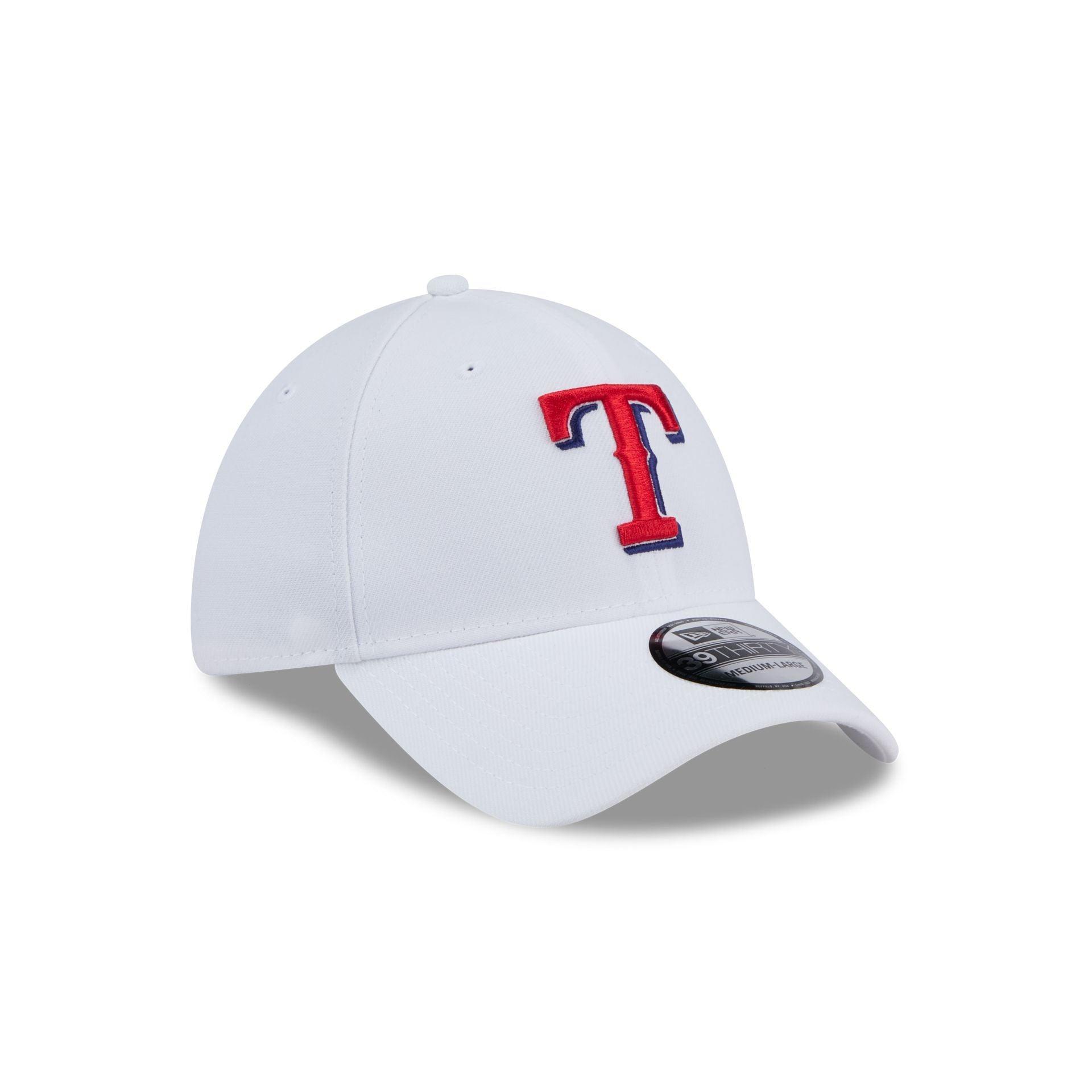 Texas Rangers Optic White 39THIRTY Stretch Fit Hat Male Product Image