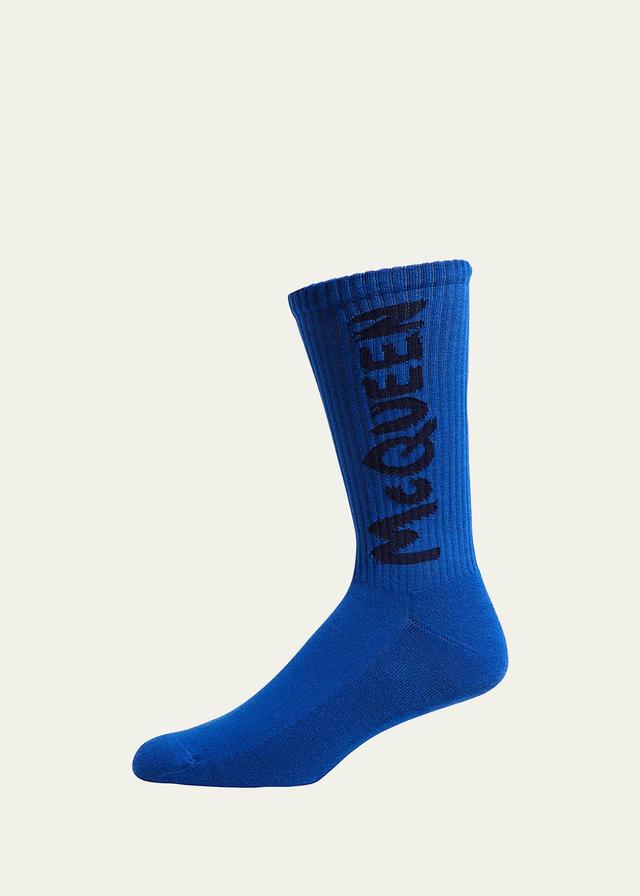 Alexander McQueen Graffiti Logo Crew Socks Product Image