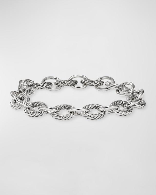Womens Oval Link Chain Bracelet in Sterling Silver Product Image