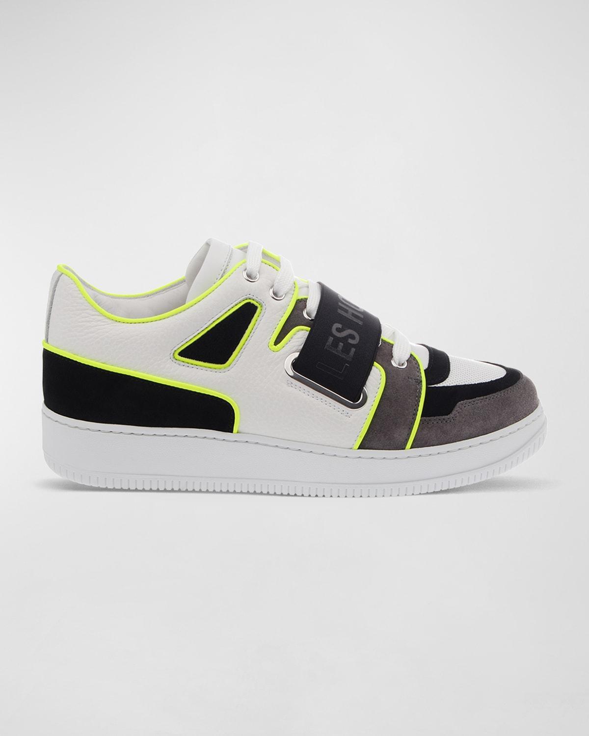 Mens Mix-Media Elastic Logo Low-Top Sneakers Product Image