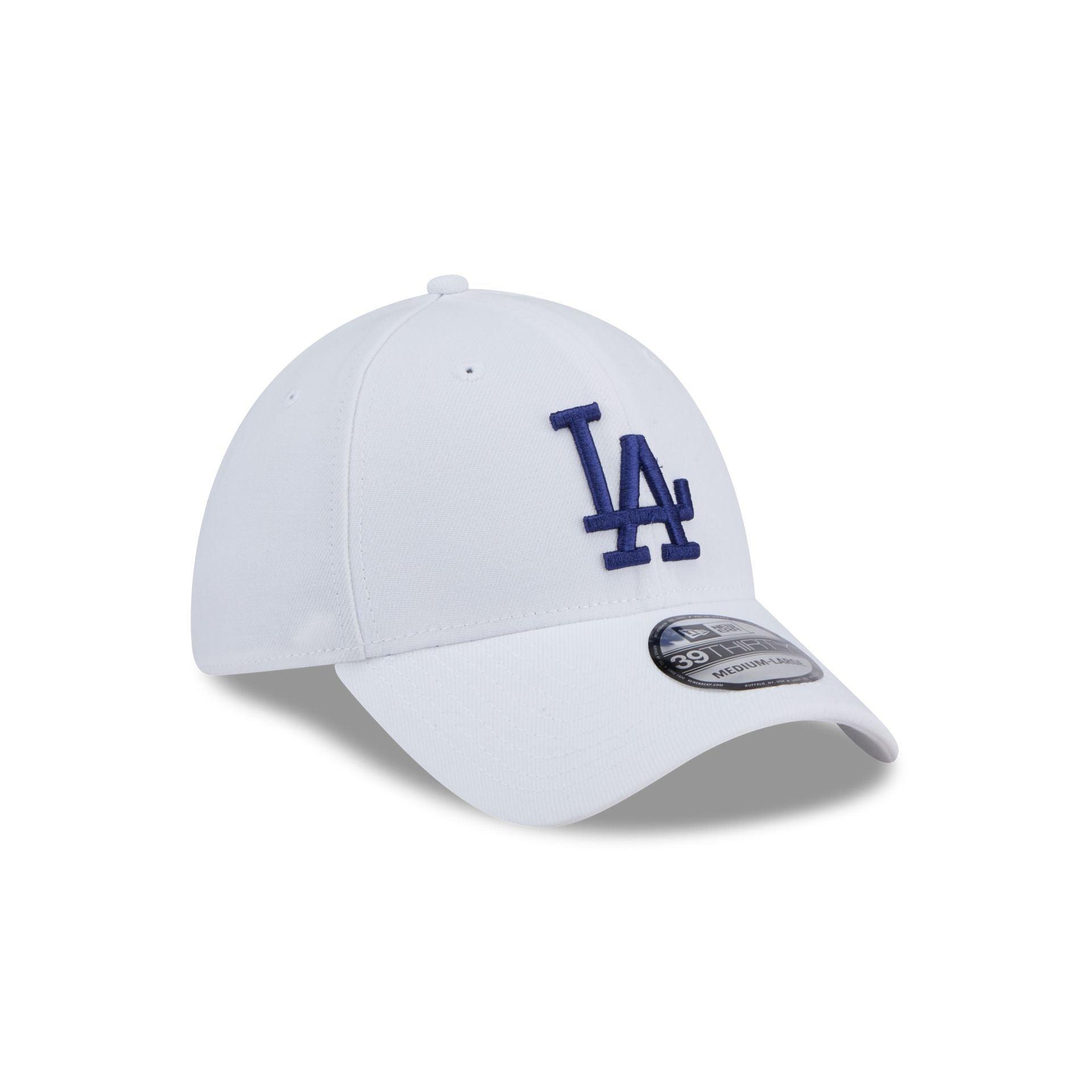 Los Angeles Dodgers Optic White 39THIRTY Stretch Fit Hat Male Product Image