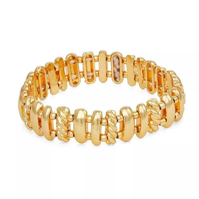 Napier Gold Tone Gold Ropes Stretch Bracelet, Womens Product Image