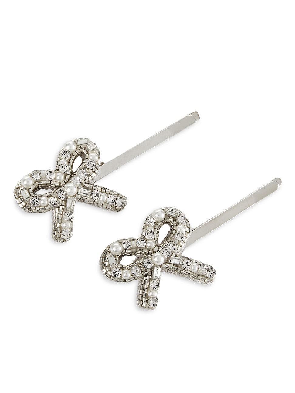 Womens Elsa 2-Piece Bow Bobby Pin Set Product Image