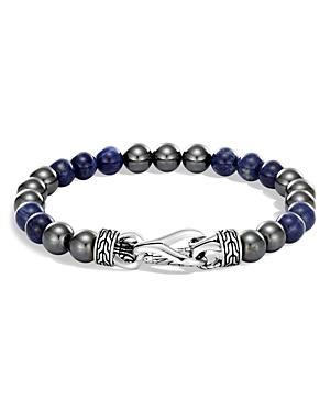 John Hardy Sterling Silver Classic Chain Sodalite & Hematite Beaded Bracelet Product Image