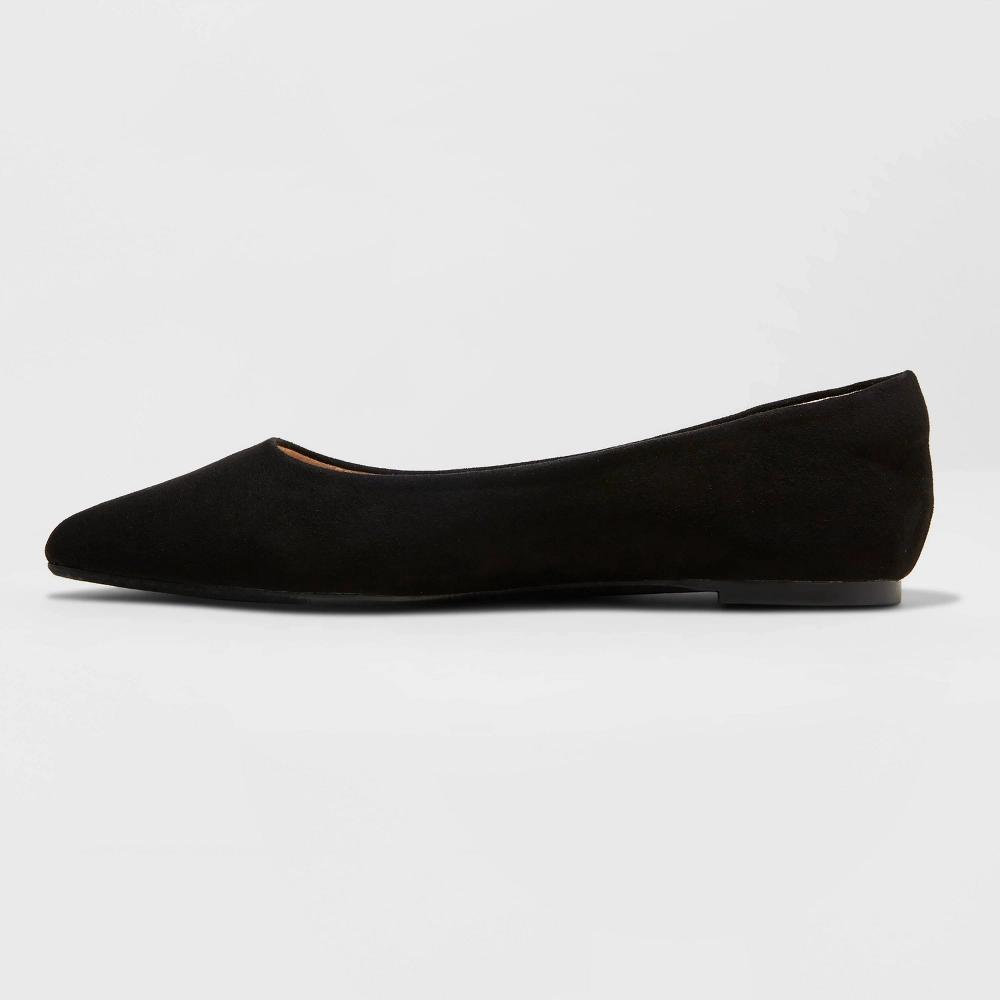 Womens Corinna Wide Width Ballet Flats - A New Day Black 8.5W Product Image