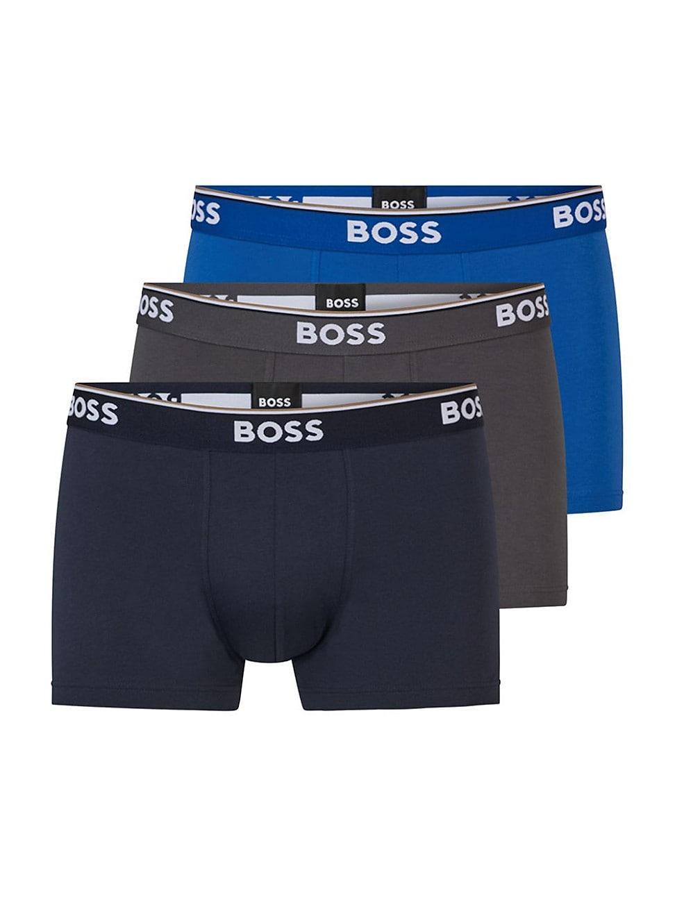 Mens Three Pack Of Stretch Cotton Trunks Product Image