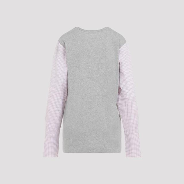 DRIES VAN NOTEN T-shirt With Contrasting Sleeves In Grey Product Image