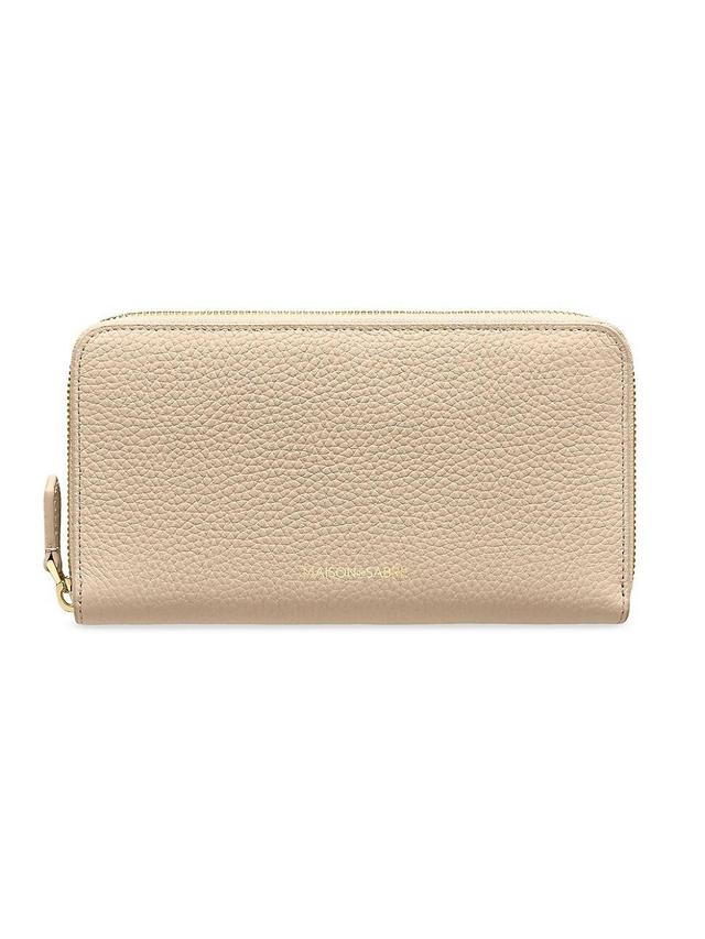 Womens Long Leather Zip Wallet Product Image