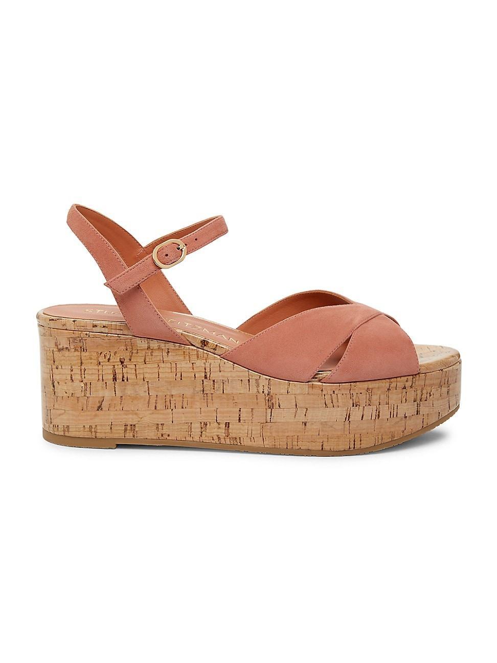 Womens Carmen Midi 65MM Suede Wedge Sandals Product Image