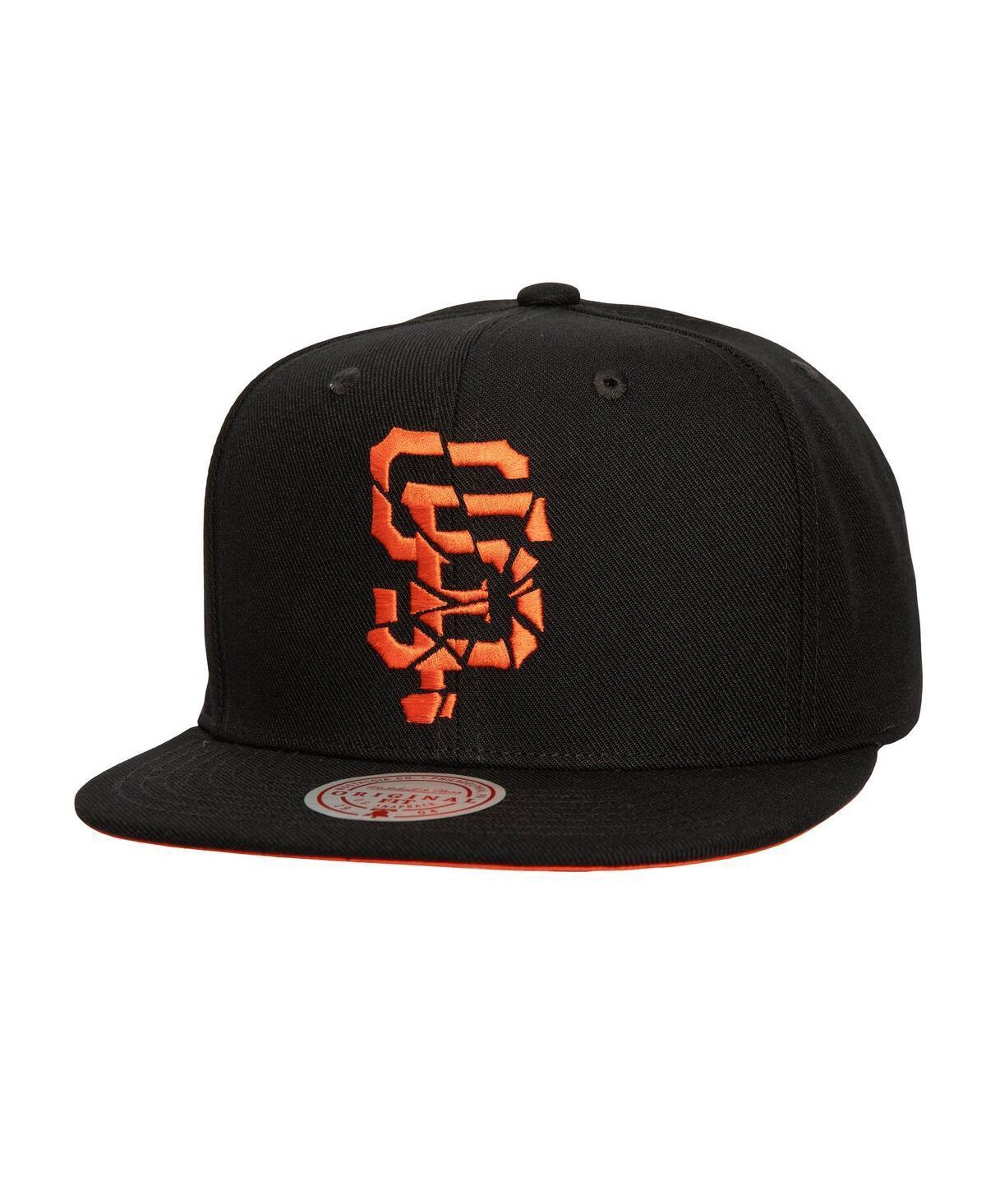 Mitchell & Ness Mens Black San Francisco Giants Shattered Snapback Hat Product Image