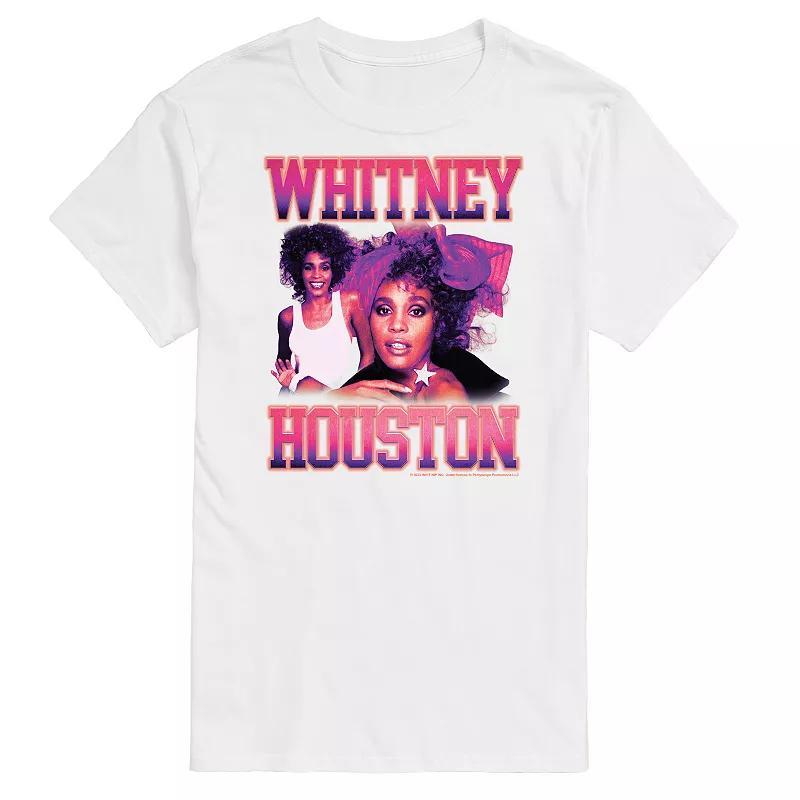 Big & Tall Whitney Houston Vintage Tee Tee, Mens Black Product Image