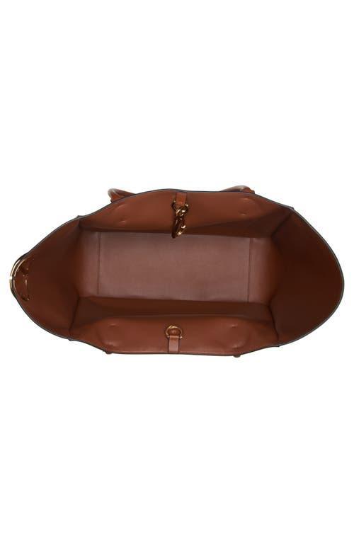 Leather Tote Bag In Brown Product Image