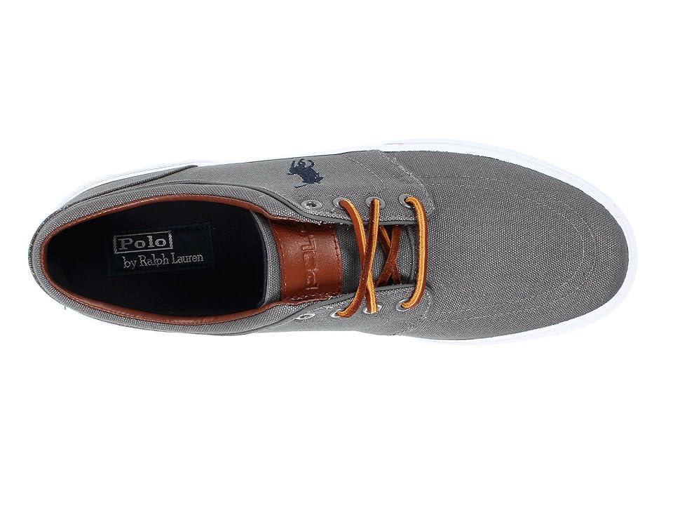 Polo Ralph Lauren Faxon Low-Top Canvas Sneaker (Grey) Men's Lace up casual Shoes Product Image