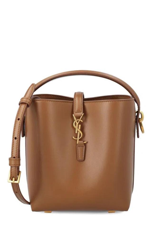 SAINT LAURENT Le 37 Mini Leather Crossbody Bag In Brown Product Image