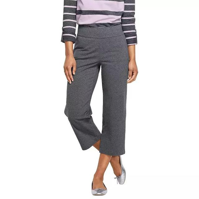 Petite Lands End Starfish Straight-Leg Pull-On Crop Pants, Womens Grey Heather Product Image