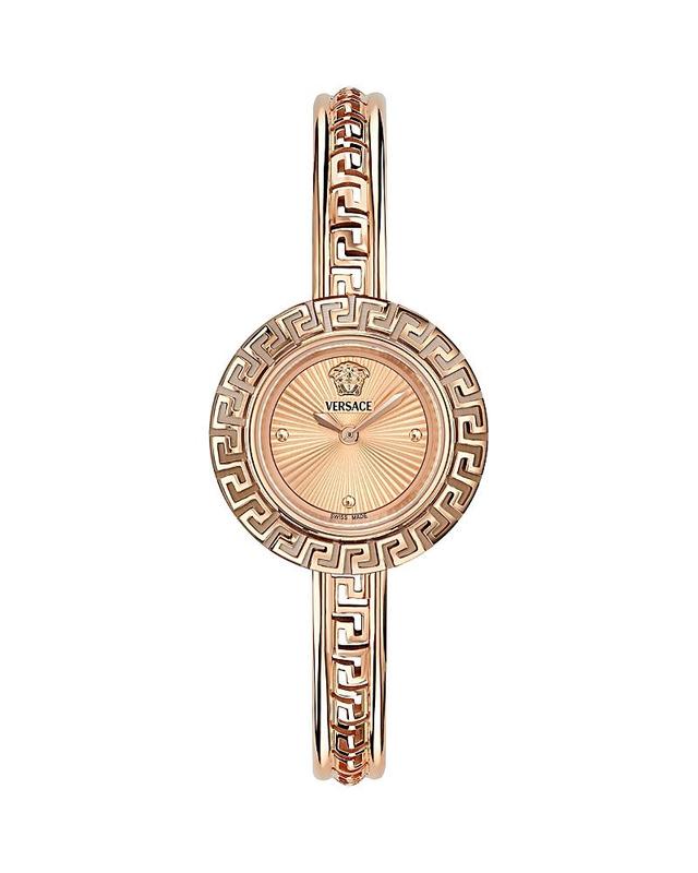 Versace Womens Swiss Rose Gold Ion Plated Stainless Steel Bangle Bracelet Watch 28mm Product Image