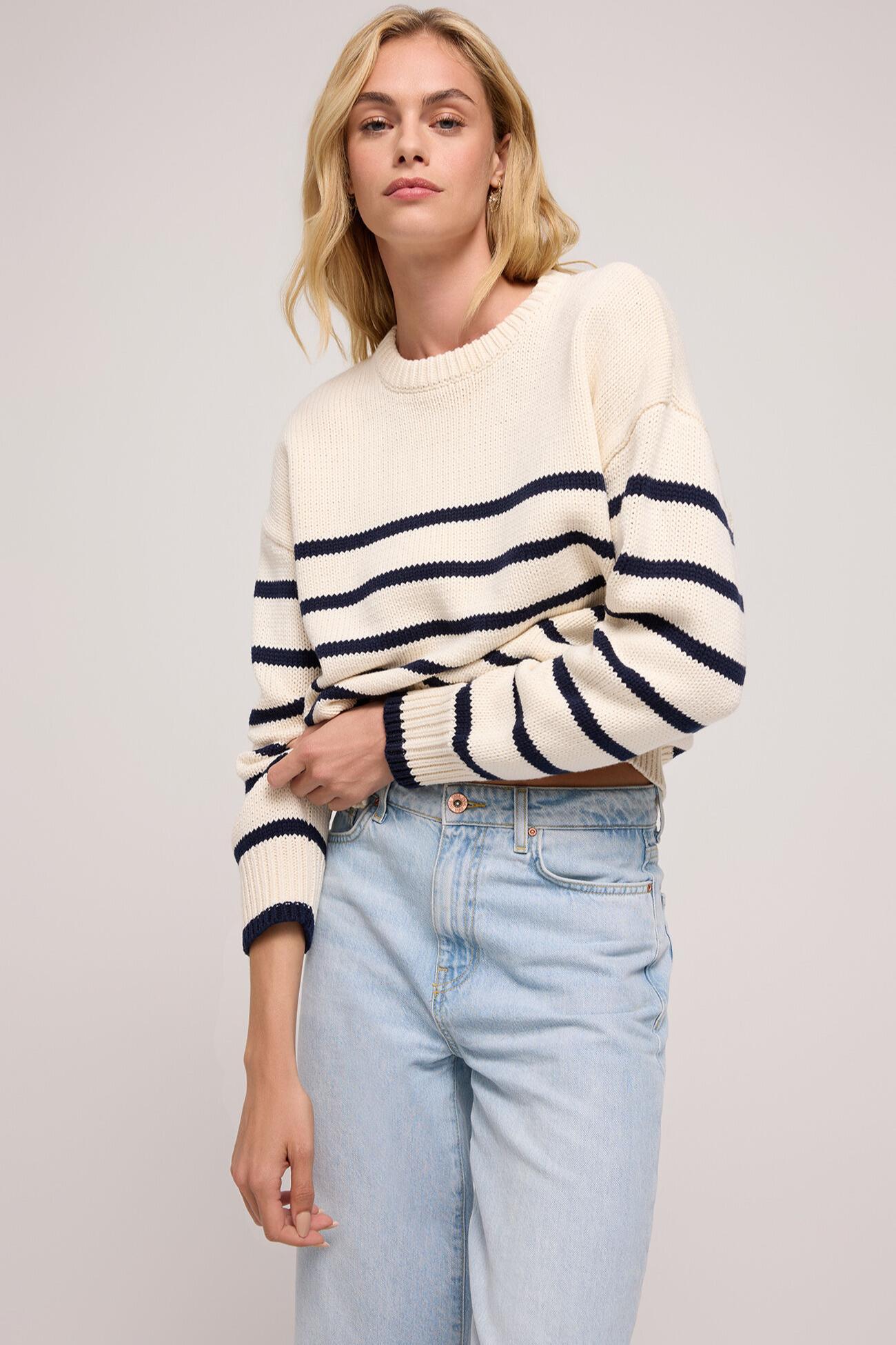 Boyfriend Stripe Sweater Product Image