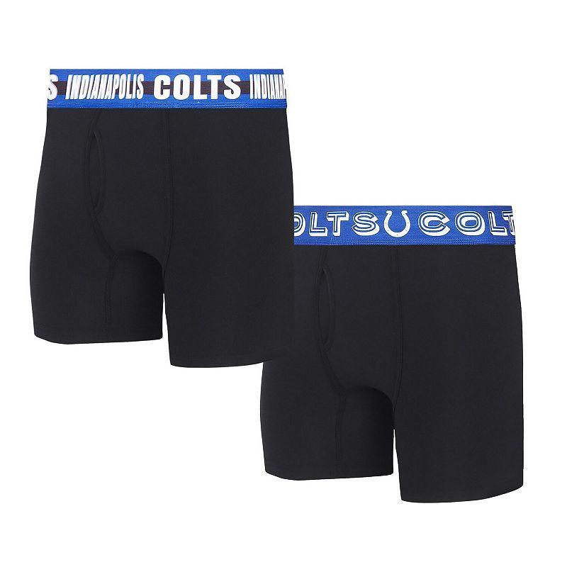 Mens Concepts Sport Indianapolis Colts Gauge Knit Boxer Brief Two-Pack Product Image