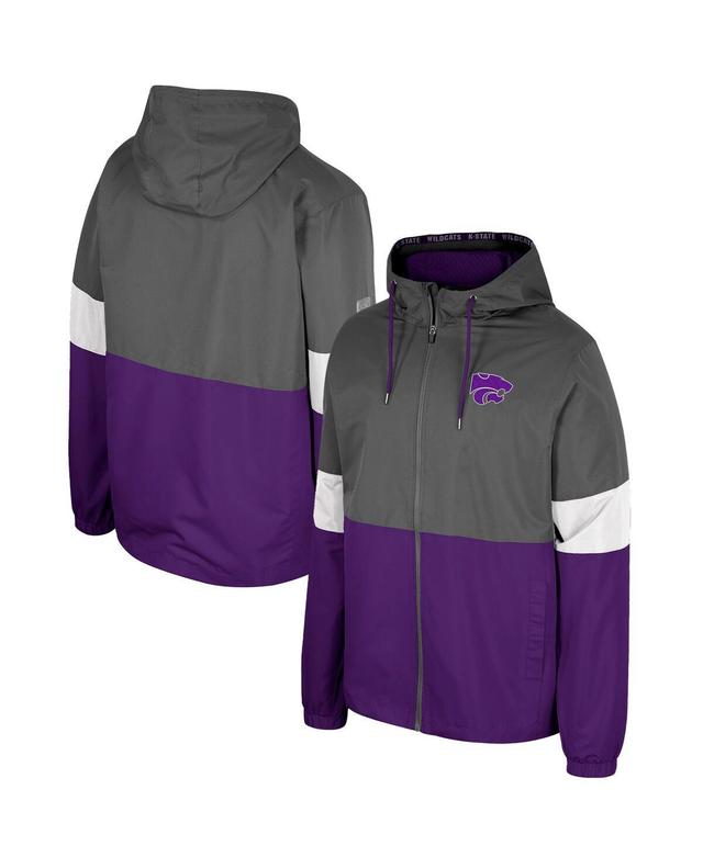 Mens Colosseum Charcoal LSU Tigers Miles Full-Zip Jacket Product Image