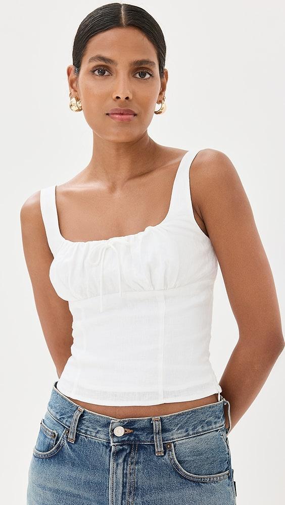 Reformation Balia Linen Top | Shopbop Product Image