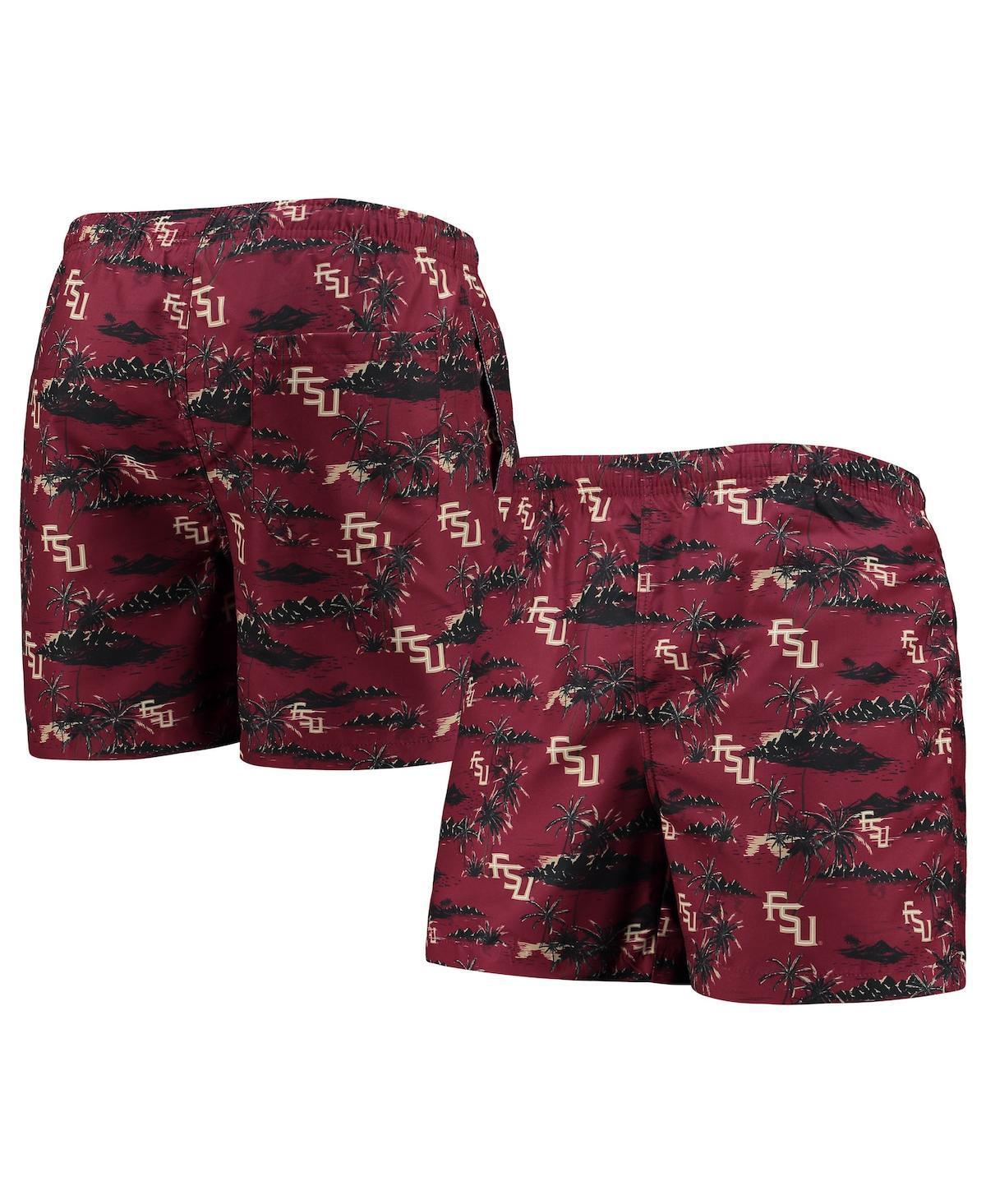 Mens FOCO Garnet Florida State Seminoles Island Palm Swim Trunks Product Image