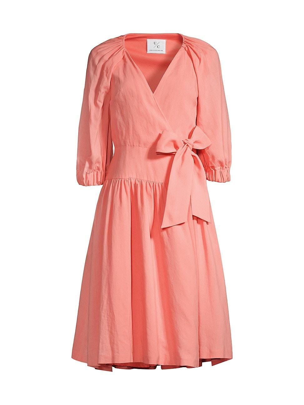 Womens Debra Linen Wrap Dress Product Image