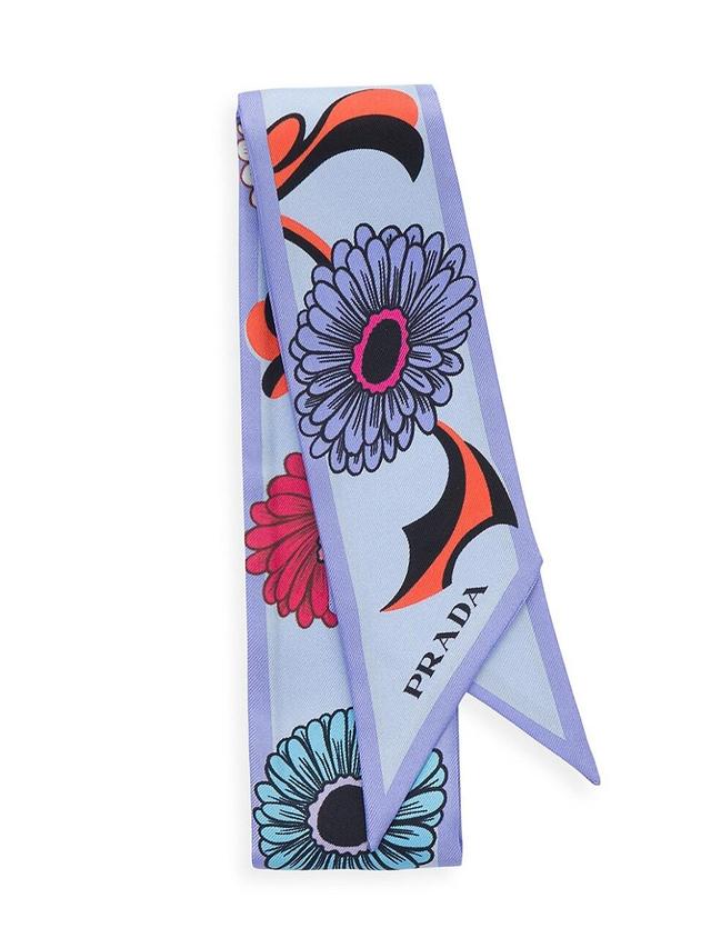 Womens Printed Silk Twill Scarf Product Image