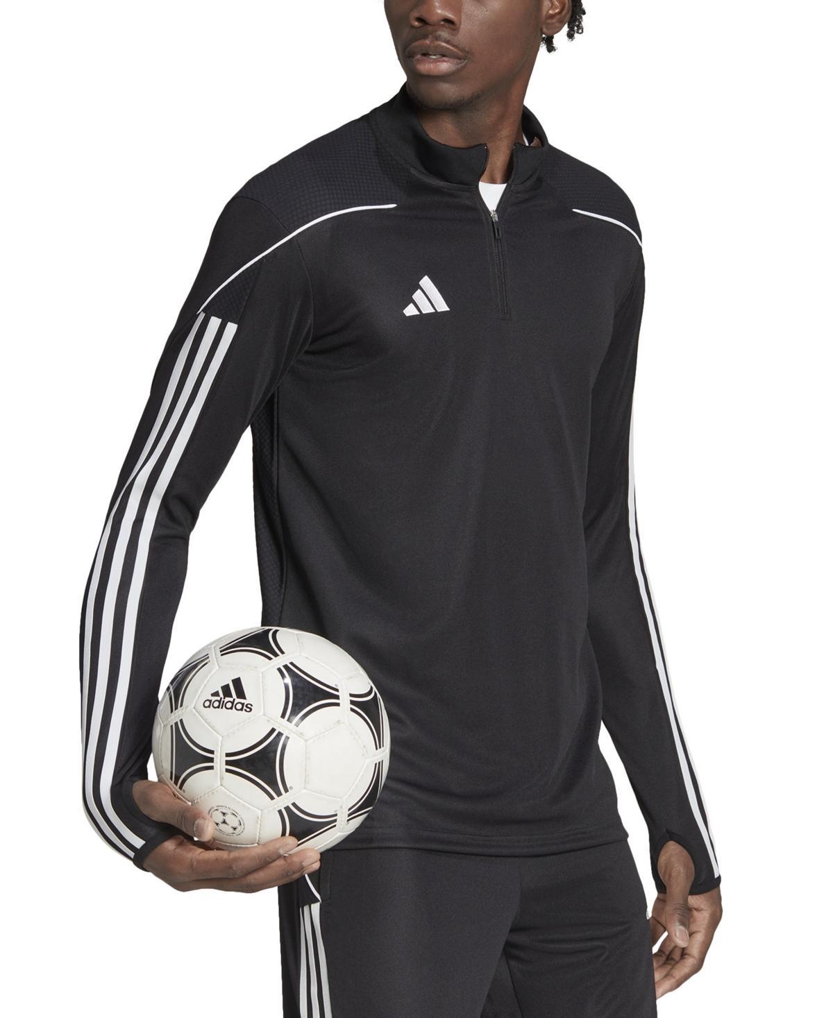 adidas Mens Tiro 23 Slim-Fit Performance 3-Stripes Quarter-Zip Track Jacket - Black Product Image