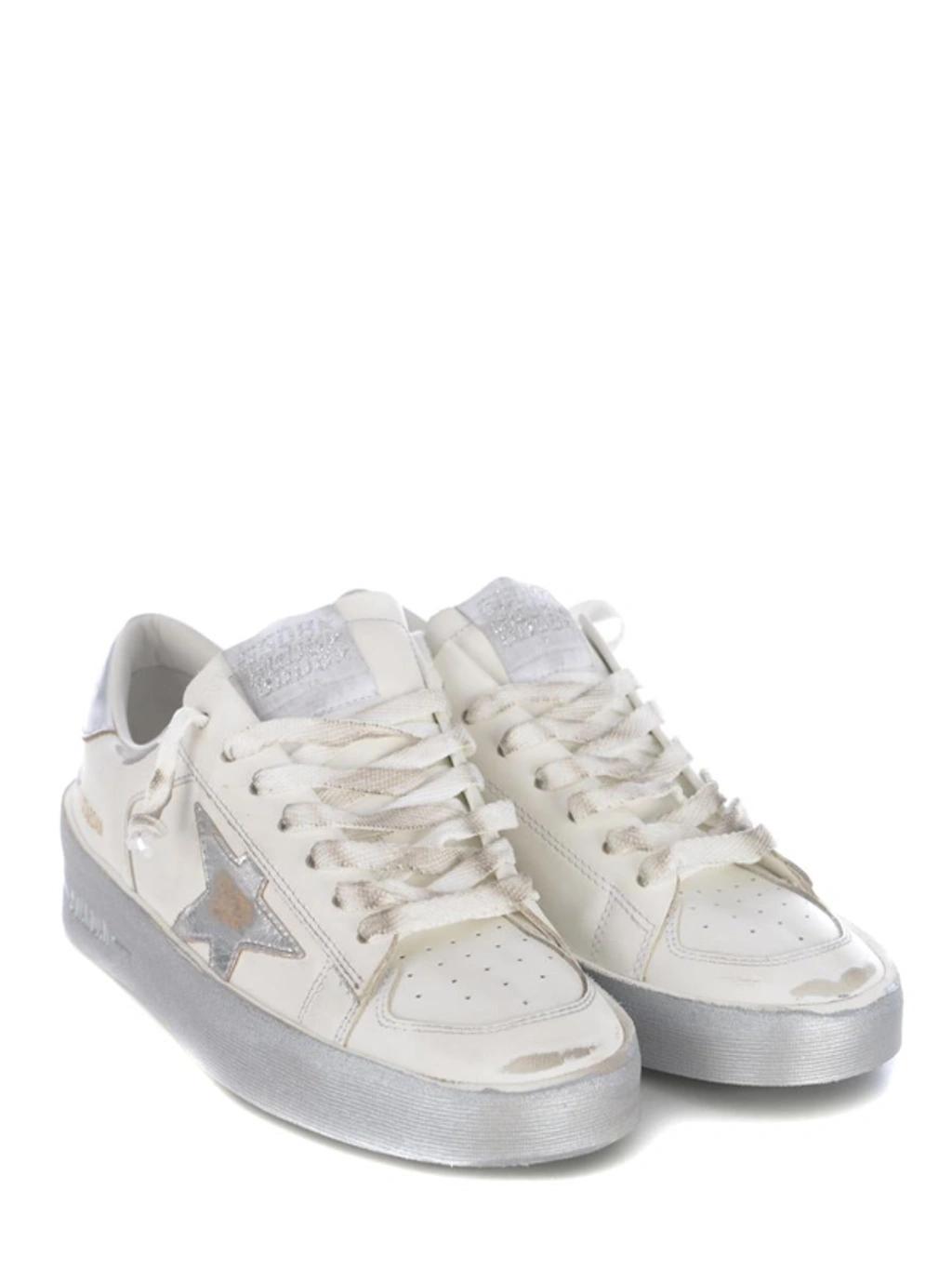 GOLDEN GOOSE Stardan Sneakers In White Leather Product Image