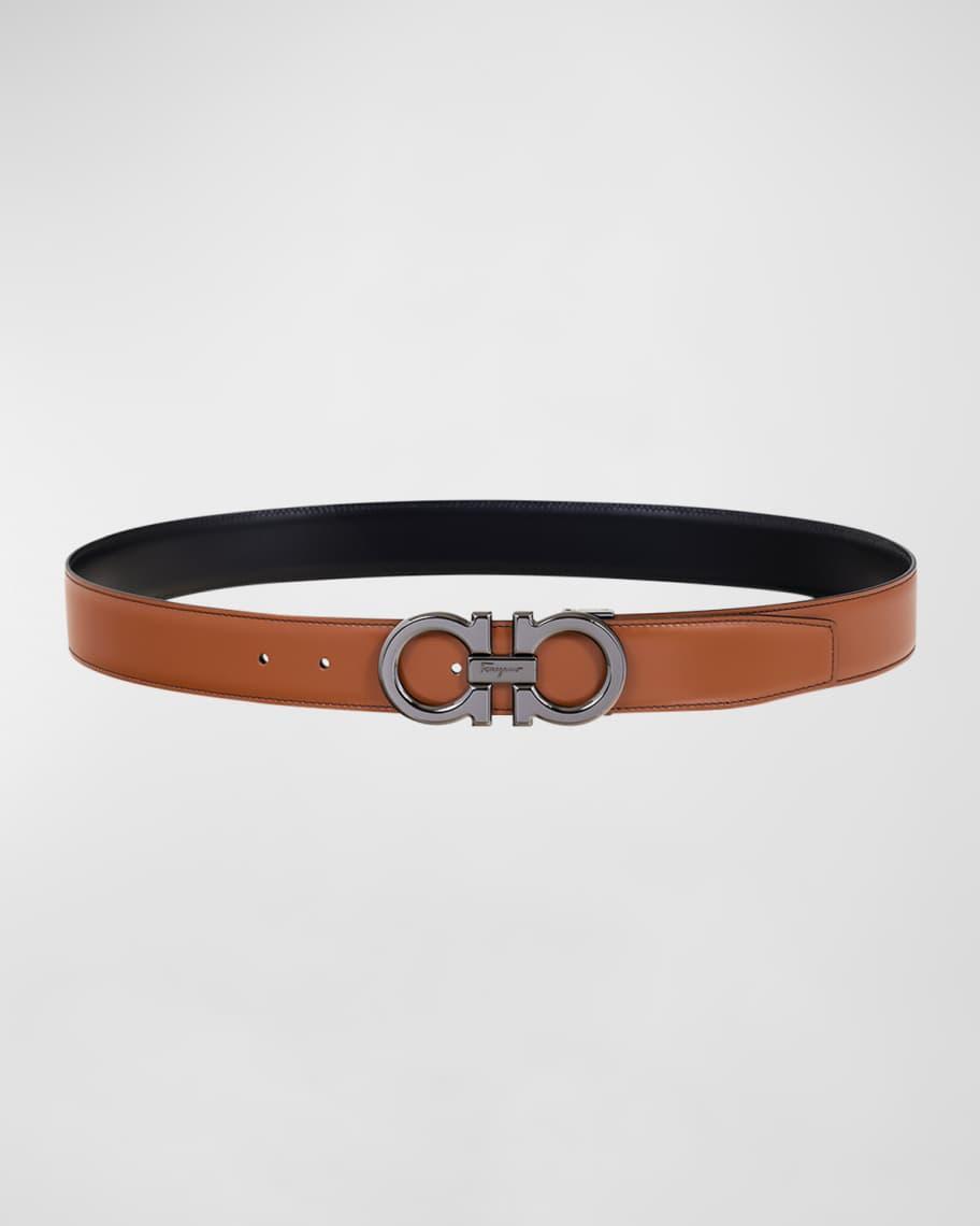 Mens Gancini Cut-to-Size Reversible Leather Belt Product Image