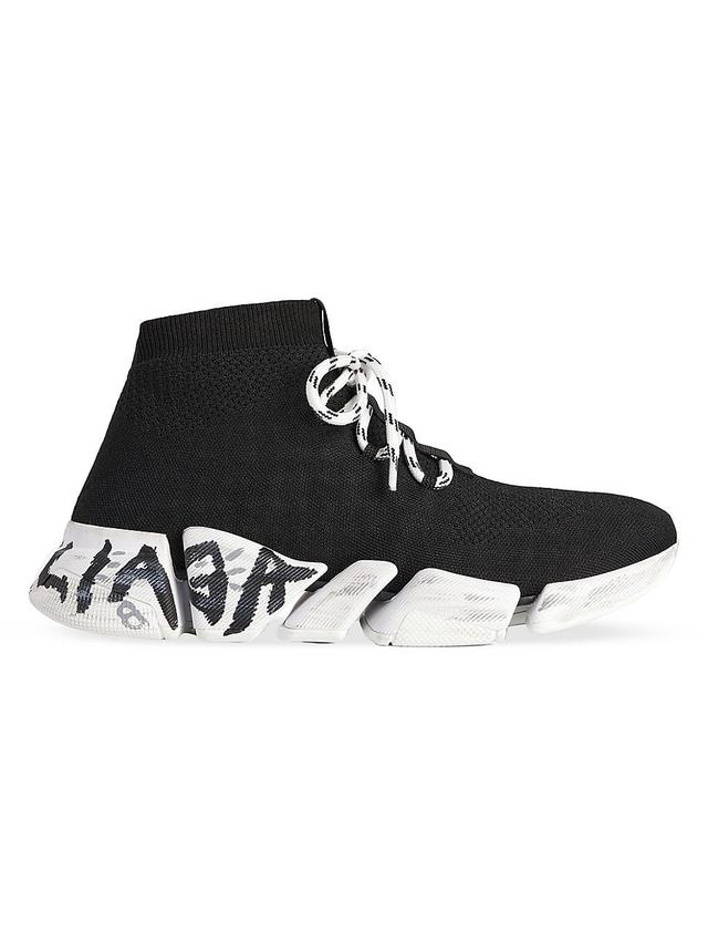 Mens Speed 2.0 Lace-Up Graffiti Recycled Knit Sneakers Product Image