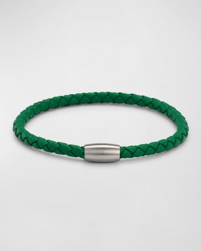 Men's Magnetic Braided Leather Bracelet Product Image