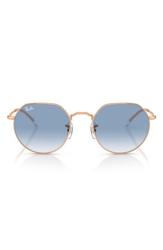 RAY BAN Jack 55mm Irregular Sunglasses In Rose Gold Product Image