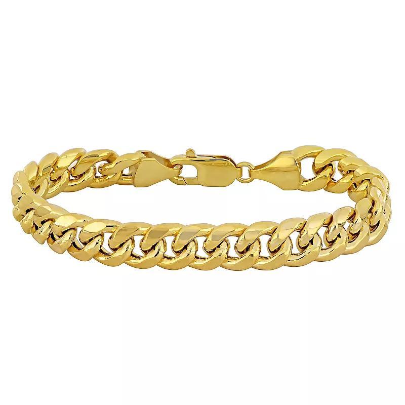 Stella Grace 10k Gold Cuban Link Chain Bracelet, Womens Product Image