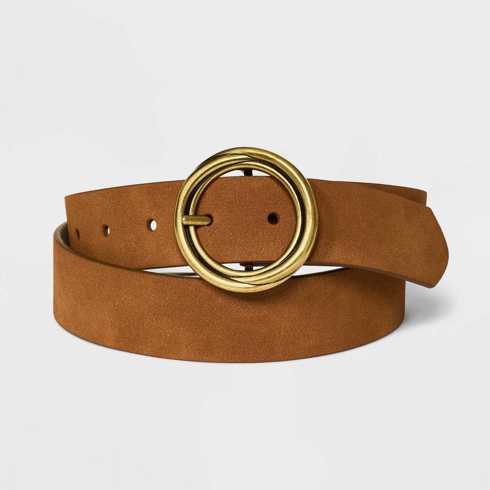 Womens Reversible Wide Suede Round Center Buckle Belt - Universal Thread Product Image