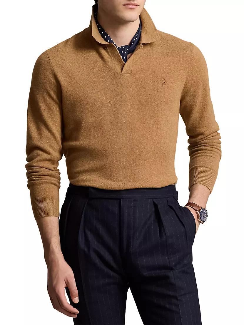 Wool Johnny Collar Sweater Product Image