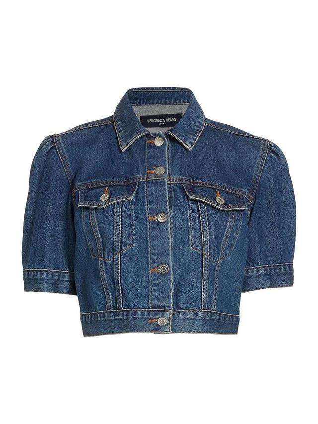 Veronica Beard Raina Short Sleeve Denim Jacket Product Image