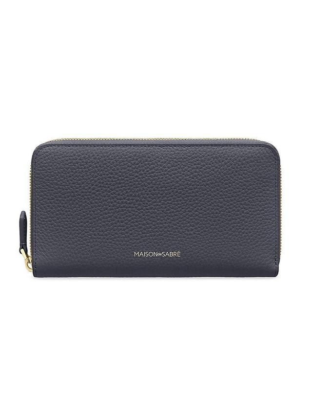 Womens Long Leather Zip Wallet Product Image