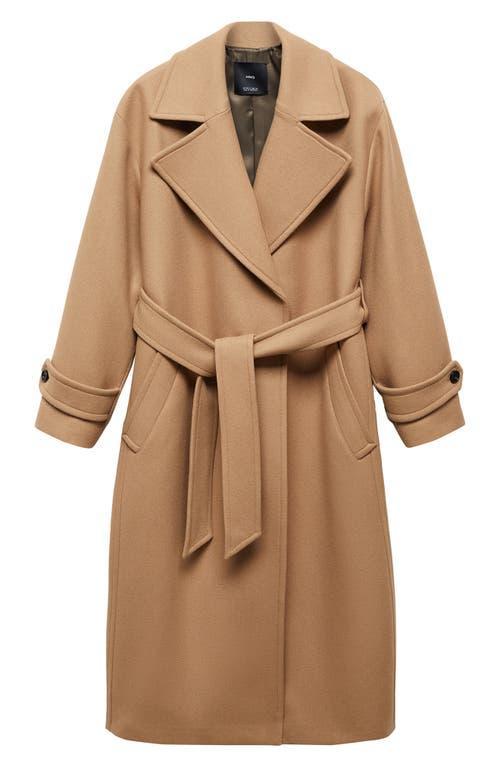 MANGO - Wide lapel wool-blend coat - M - Women Product Image