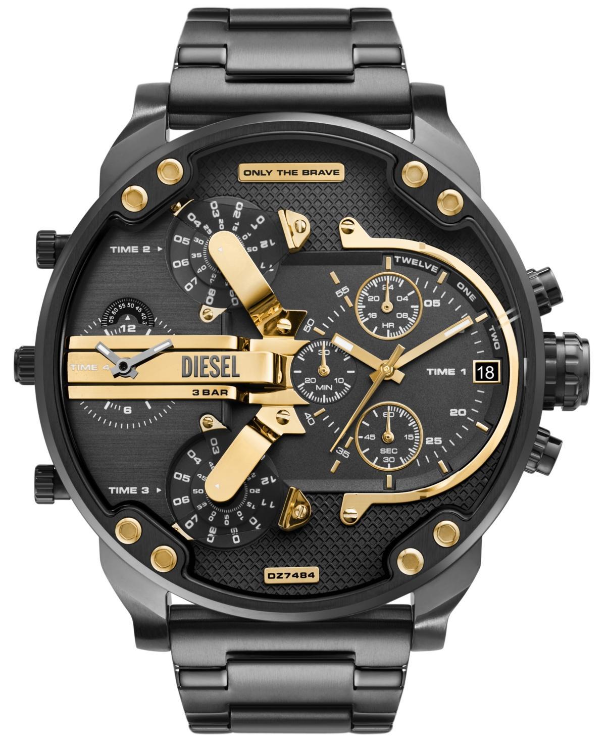 Diesel Mens Mr. Daddy Quartz Chronograph Gunmetal Stainless Steel 57mm - Gunmetal Product Image