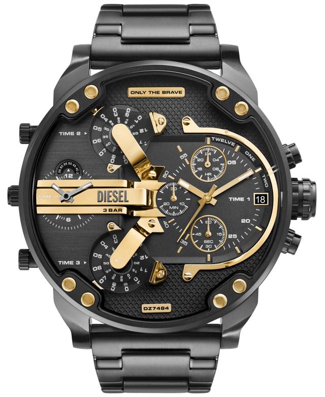 Diesel Mens Mr. Daddy Quartz Chronograph Gunmetal Stainless Steel 57mm - Gunmetal Product Image